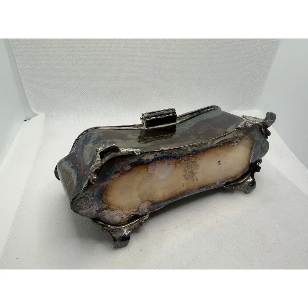 Antique Jewelry Box: Derby Silver Co. Quadruple Silver Plate #3471, Late 19th C